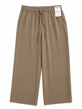 Woolworths Wide Leg Drawstring Pants Olive Green Size L